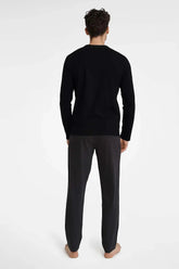 Henderson long sleeves and half-round neckline men's pajamas  Adomoo